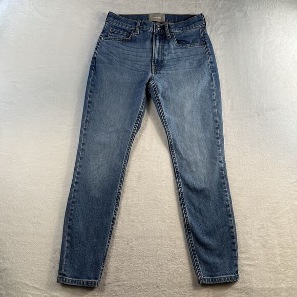Everlane Sz 27 Ankle Mid Rise Skinny Jean Blue Wash Women’s Stretch Capsule - Picture 3 of 14